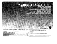 Yamaha R-2000 - Owners Manual 